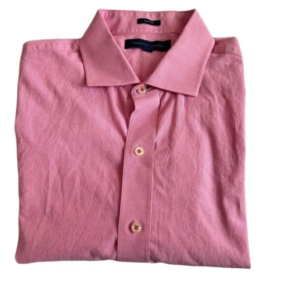 GUC Tommy Hilfiger Pink Slim Fit Dress Shirts - Set of 3. Size 16.5, 34/35. - Picture 5 of 8